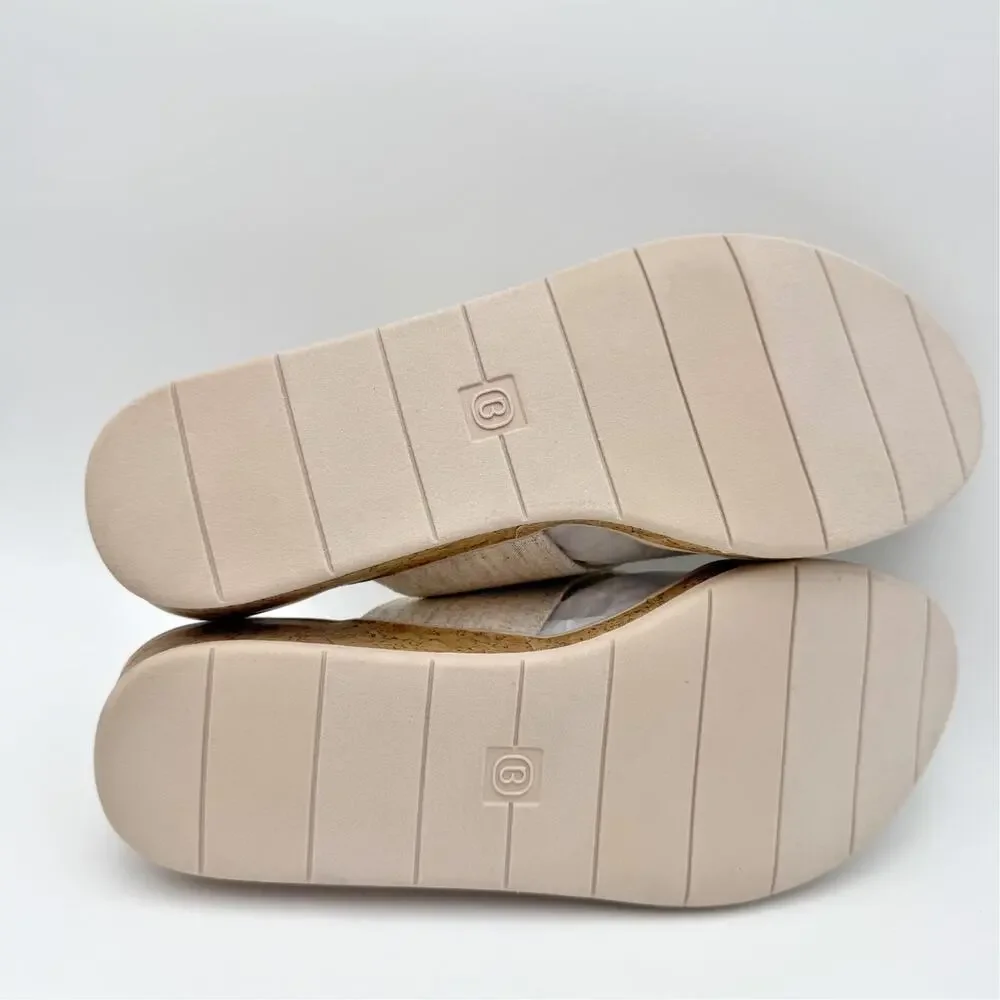 Bzees Womens Bay Wedge Sandals US 10 M EU 41 Beige Tan NIB